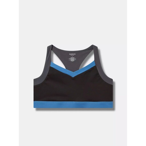 NWT Torrid Low-Impact Wireless V-Neck Colorblock Sports Bra Size 4 / 26 Plus - Picture 1 of 4